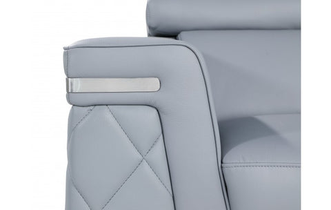 1140 DivanItalia Light Blue Sofa – Top Grain Italian LeatherModel:  1140-LT-BLUE-S