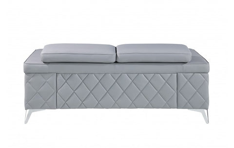 Caviani Top Grain Leather Loveseat Model:  1140-LT-BLUE-L