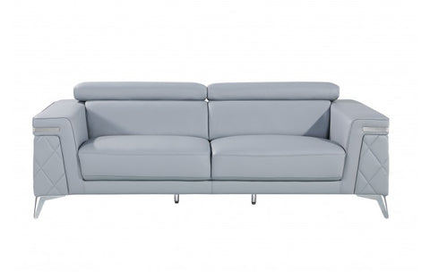 1140 DivanItalia Light Blue Sofa – Top Grain Italian LeatherModel:  1140-LT-BLUE-S
