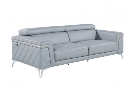 1140 DivanItalia Light Blue Sofa – Top Grain Italian LeatherModel:  1140-LT-BLUE-S