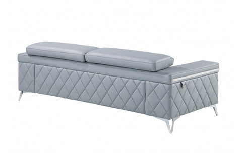 1140 DivanItalia Light Blue Sofa – Top Grain Italian LeatherModel:  1140-LT-BLUE-S