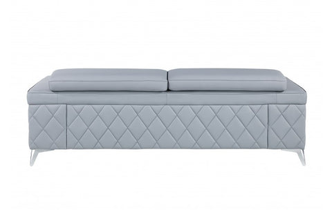 1140 DivanItalia Light Blue Sofa – Top Grain Italian LeatherModel:  1140-LT-BLUE-S