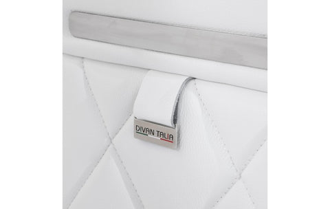 1140 DivanItalia White Sofa – Top Grain Italian LeatherModel:  1140-WHITE-S