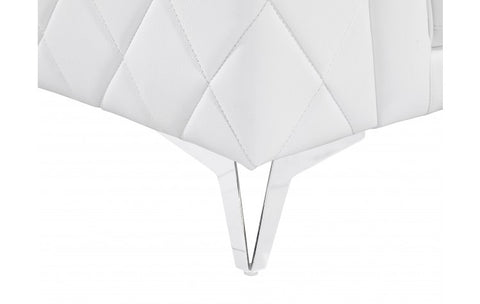 1140 DivanItalia White Chair – Top Grain Italian LeatherModel:  1140-WHITE-CH