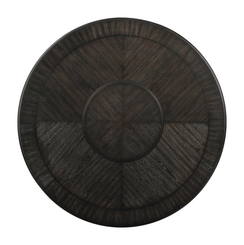 Coaster Twyla Round Dining Table with Removable Lazy Susan Dark Cocoa Model 115101