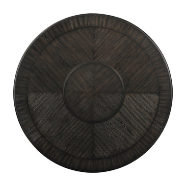 Coaster Twyla Round Dining Table with Removable Lazy Susan Dark Cocoa Model 115101