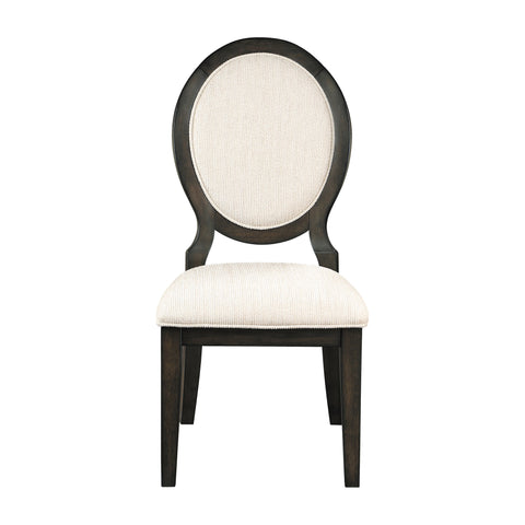 Coaster Twyla Upholstered Dining Chairs with Oval Back (Set of 2) Cream and Dark Cocoa Model 115102