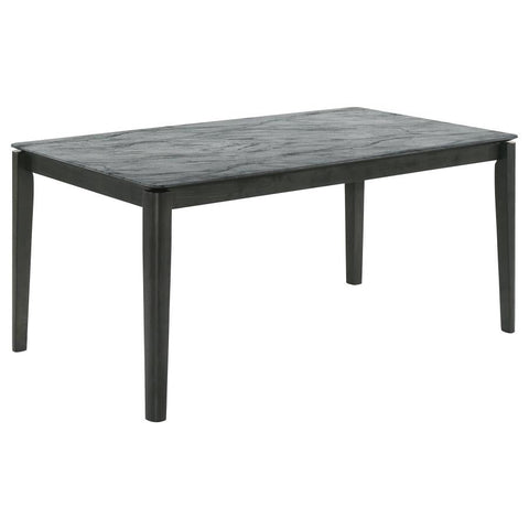 Coaster Stevie Rectangular Dining Table with Faux Marble Top Model 115111SLT