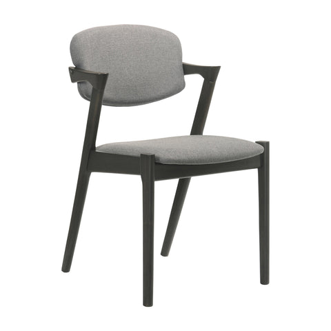 Coaster Stevie Upholstered Side Chairs (Set of 2) with Demi Arm Brown Grey and Black Model 115112