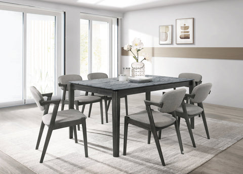 Coaster Stevie Upholstered Side Chairs (Set of 2) with Demi Arm Brown Grey and Black Model 115112