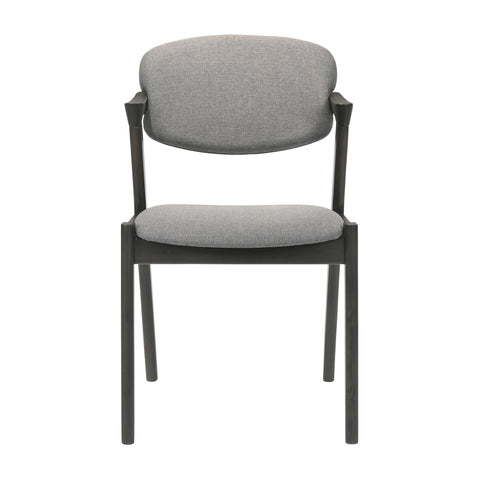 Coaster Stevie Upholstered Side Chairs (Set of 2) with Demi Arm Brown Grey and Black Model 115112