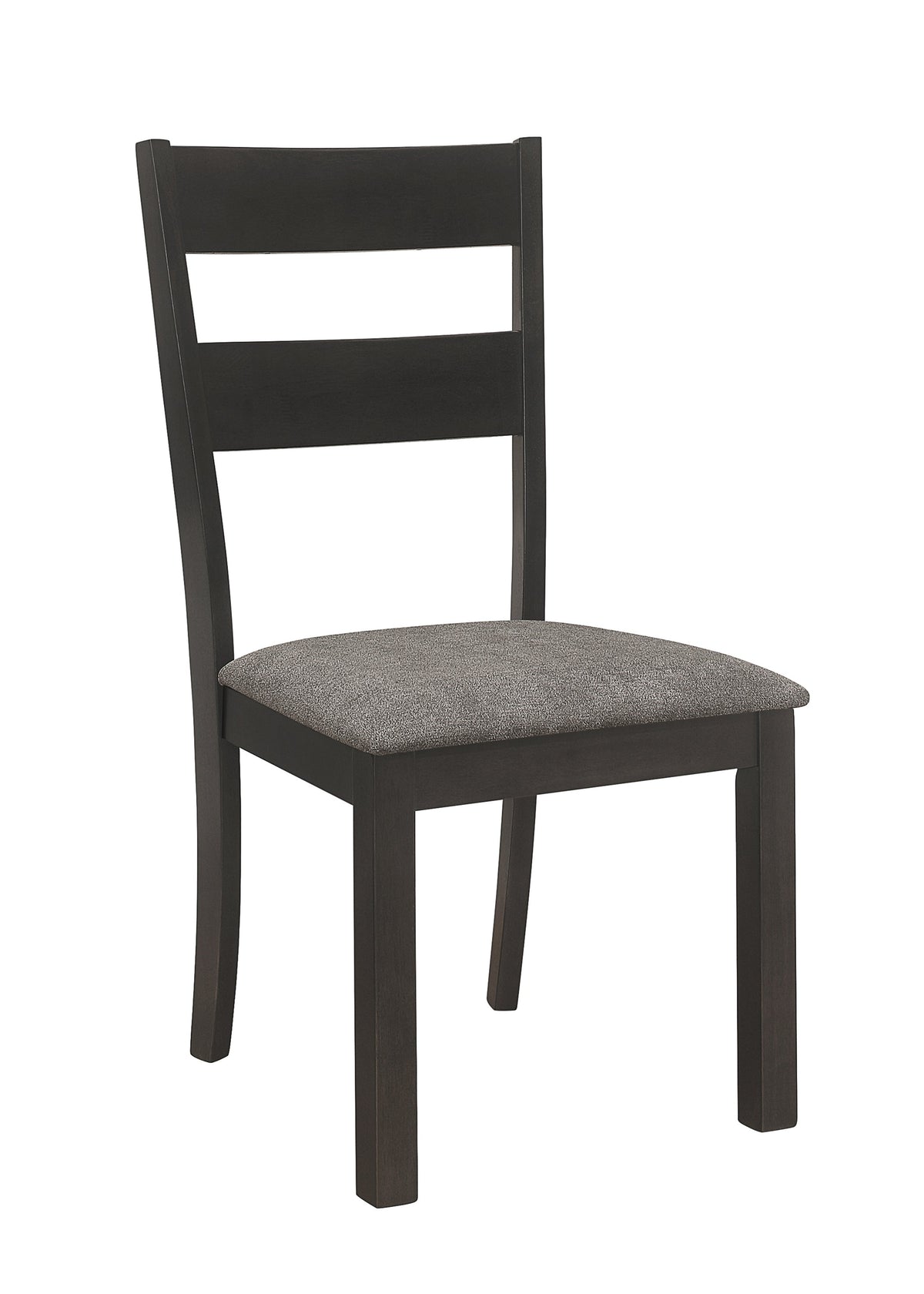 Coaster Jakob Upholstered Side Chairs with Ladder Back (Set of 2) Grey and Black Model 115132
