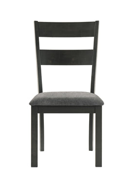 Coaster Jakob Upholstered Side Chairs with Ladder Back (Set of 2) Grey and Black Model 115132