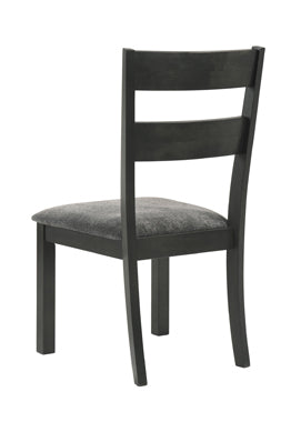 Coaster Jakob Upholstered Side Chairs with Ladder Back (Set of 2) Grey and Black Model 115132