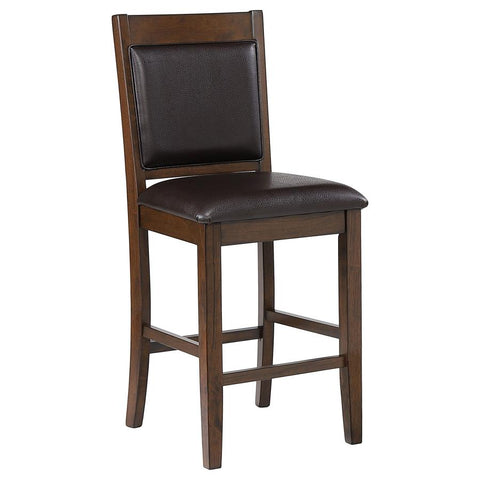 Coaster Dewey Upholstered Counter Height Chairs with Footrest (Set of 2) Brown and Walnut Model 115209