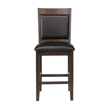 Coaster Dewey Upholstered Counter Height Chairs with Footrest (Set of 2) Brown and Walnut Model 115209