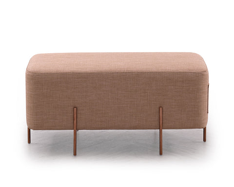 Divani Casa Adler Modern Brown Fabric Ottoman Model VG2T1181B-BRN