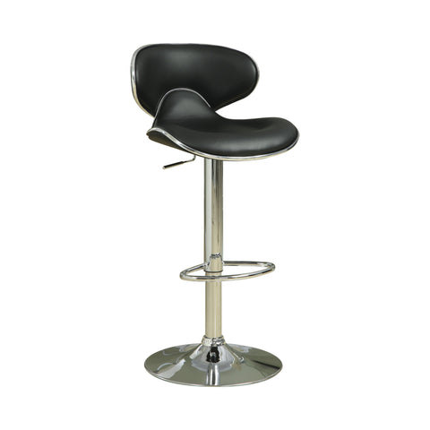 Coaster Edenton Upholstered Adjustable Height Bar Stools Black and Chrome (Set of 2) Model 120359
