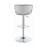 Coaster Edenton Upholstered Adjustable Height Bar Stools White and Chrome (Set of 2) Model 120389