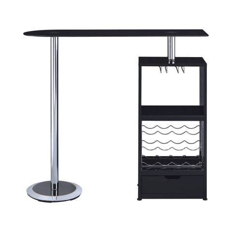 Coaster Koufax 1-drawer Bar Table Glossy Black Model 120451