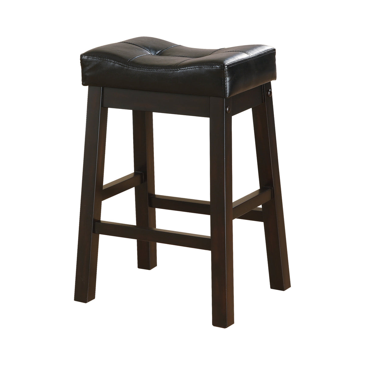 Coaster Donald Upholstered Counter Height Stools Black and Cappuccino (Set of 2) Model 120519