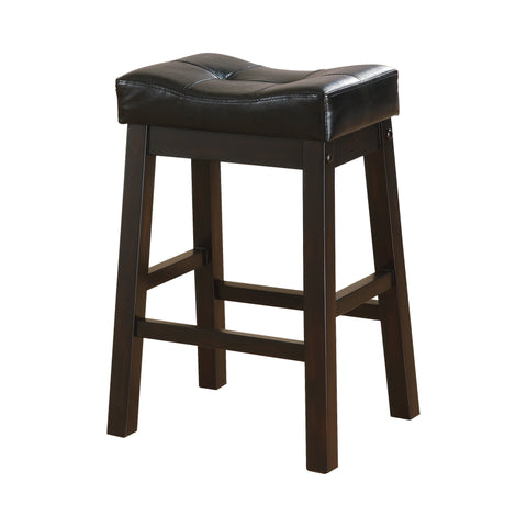 Coaster Donald Upholstered Counter Height Stools Black and Cappuccino (Set of 2) Model 120519