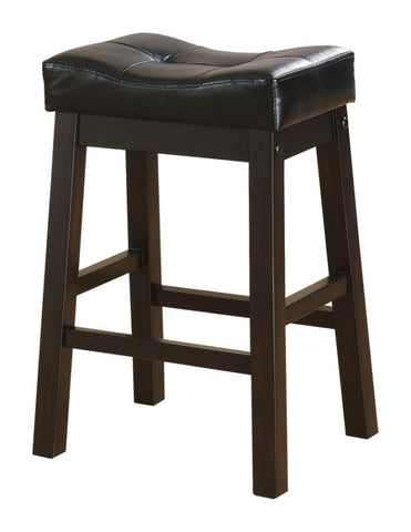 Coaster Donald Upholstered Counter Height Stools Black and Cappuccino (Set of 2) Model 120519