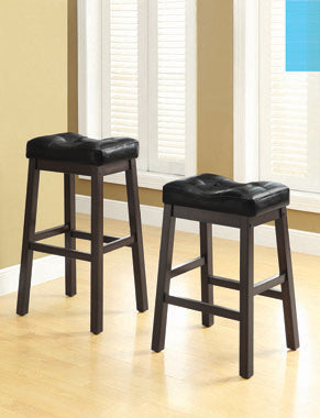 Coaster Donald Upholstered Counter Height Stools Black and Cappuccino (Set of 2) Model 120519