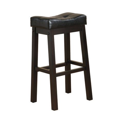 Coaster Donald Upholstered Bar Stools Black and Cappuccino (Set of 2) Model 120520