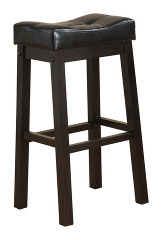 Coaster Donald Upholstered Bar Stools Black and Cappuccino (Set of 2) Model 120520