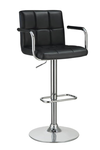 Coaster Palomar Adjustable Height Bar Stool Black and Chrome Model 121095
