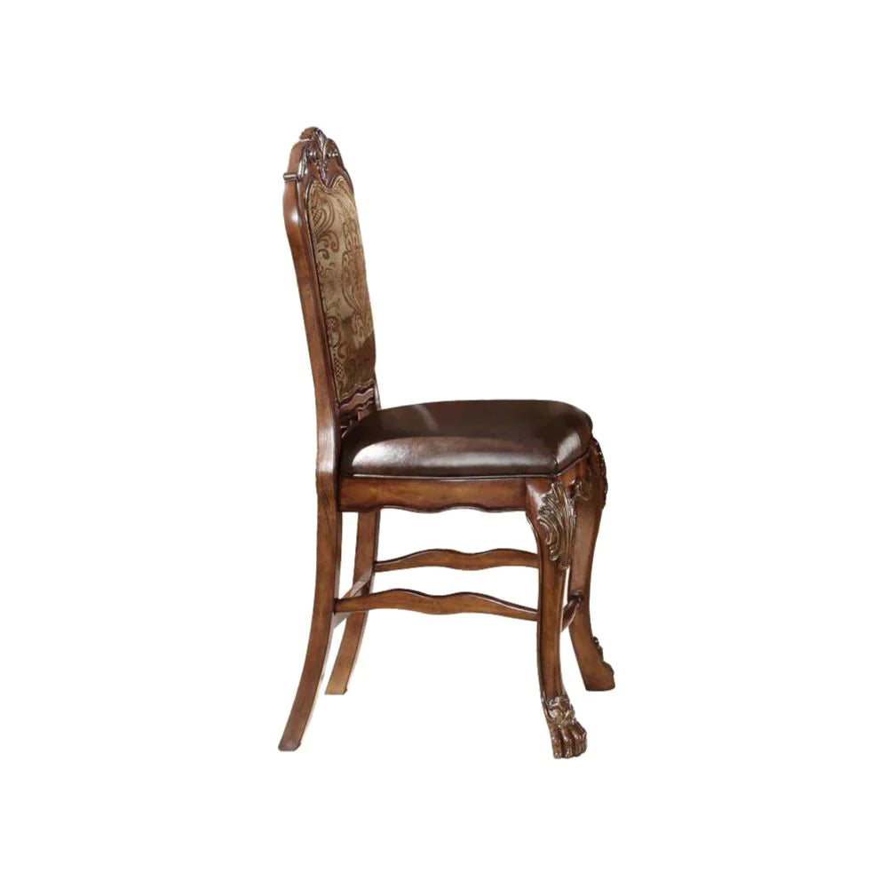 Dresden PU & Cherry Oak Counter Height Chair Model 12162 By ACME Furniture