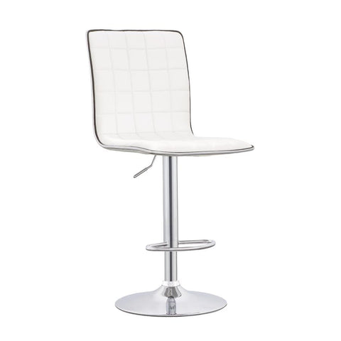 Coaster Ashbury Upholstered Adjustable Bar Stools White and Chrome (Set of 2) Model 122089