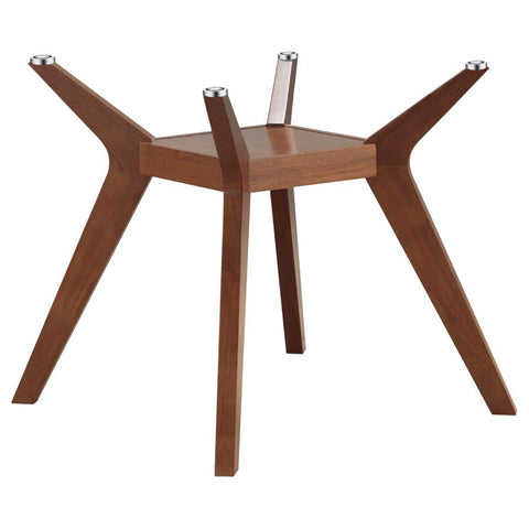 Coaster Paxton Round Glass Top Dining Table Nutmeg Model 122180