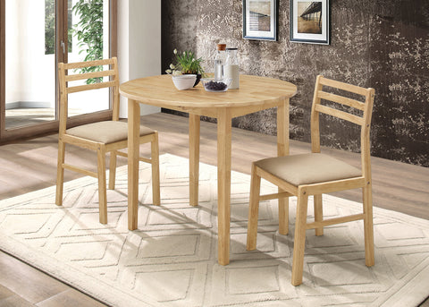 Coaster Bucknell 3-piece Dining Set with Drop Leaf Natural and Tan Model 130006