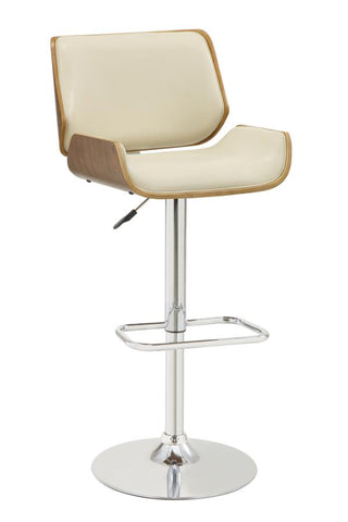 Coaster Folsom Upholstered Adjustable Bar Stool Ecru and Chrome Model 130503