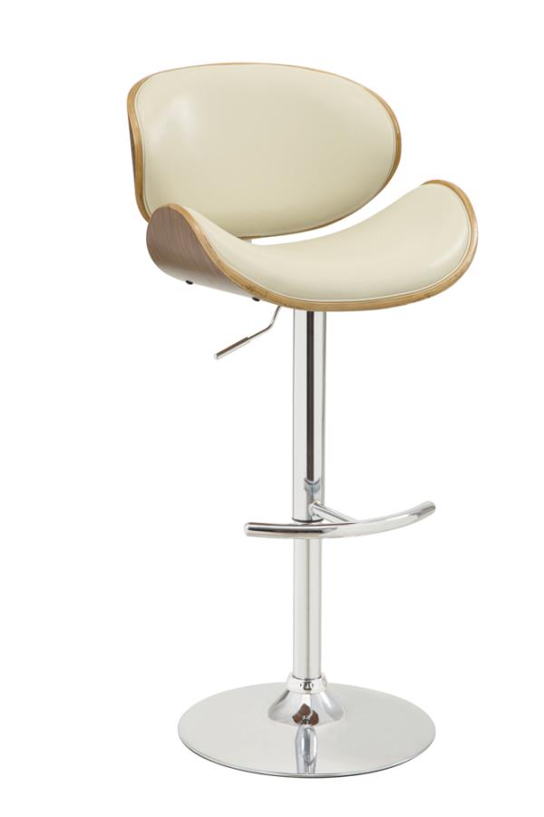 Coaster Harris Adjustable Bar Stool Ecru and Chrome Model 130505