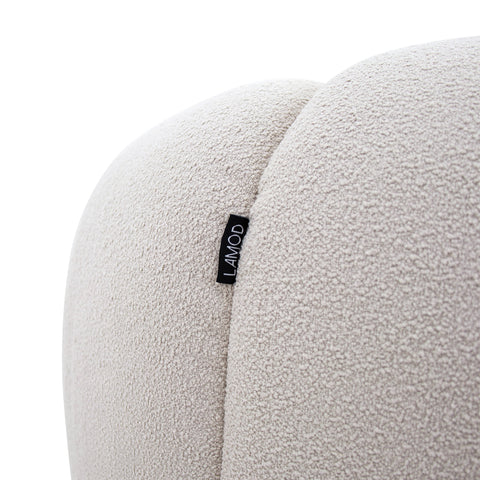 Divani Casa Yolonda Modern Curved Beige Fabric Loveseat Model VGEV2126C-LOVE-C-01