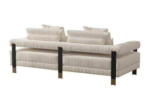 Divani Casa Stratford Modern Off White Fabric Sofa Set Model VGHM-XF530-SET-IVY