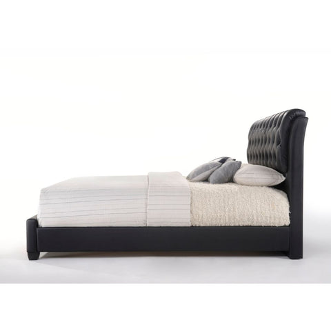 ACME Ireland II Black PU Ireland II Eastern King Bed Model 14347EK