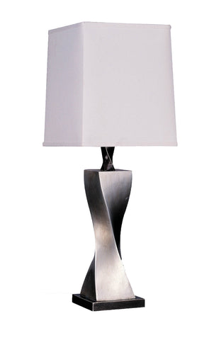 Coaster Keene Square Shade Table Lamps White and Antique Silver (Set of 2) Model 1497