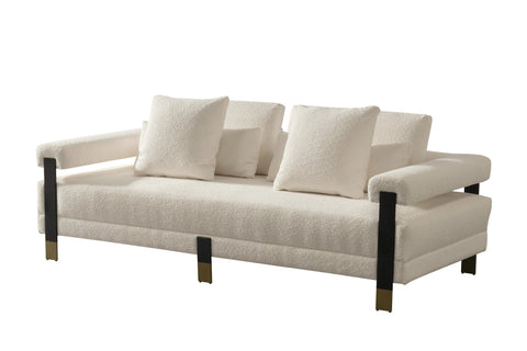Divani Casa Stratford Modern Off White Fabric 3 Seater Sofa Model VGHM-XF530-3SOFA-IVY