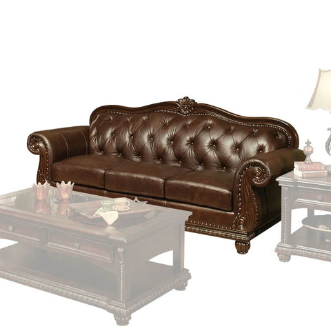Anondale Espresso Top Grain Leather Match Sofa Model 15030 By ACME Furniture