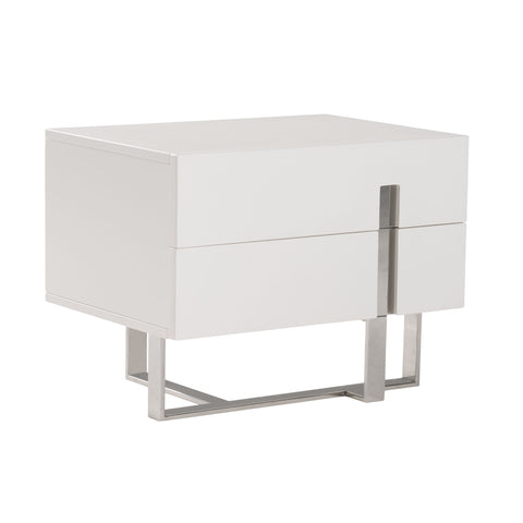Voco Modern White Bedroom Nightstand Model VGCN1302H-P01