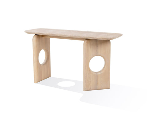 Nova Domus Osaka Modern Faux Marble & Natural Ash Console Table Model VGCS-CON-22116