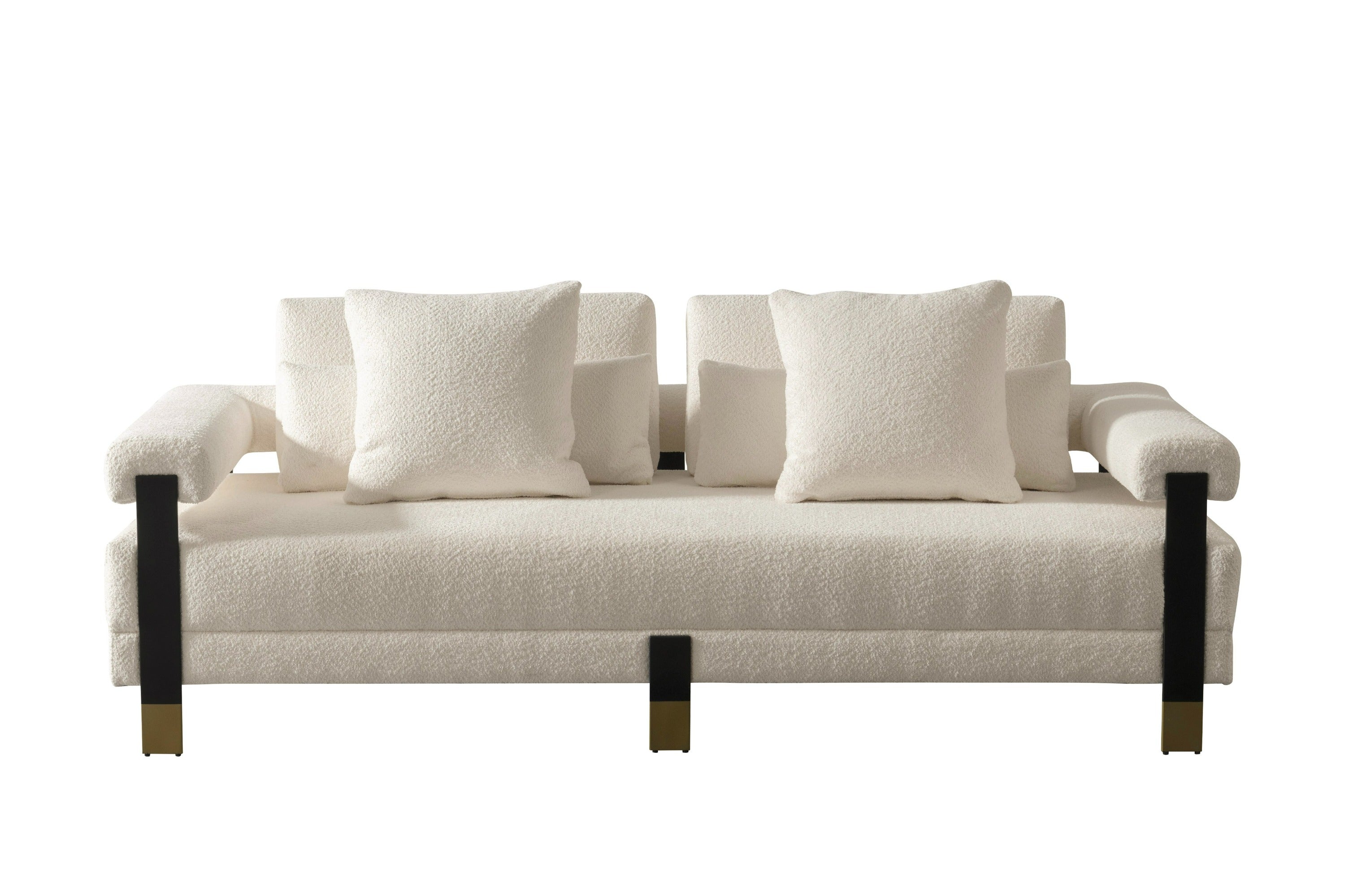 Divani Casa Stratford Modern Off White Fabric 3 Seater Sofa Model VGHM-XF530-3SOFA-IVY