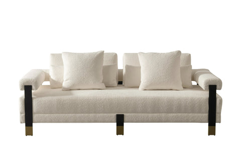 Divani Casa Stratford Modern Off White Fabric 3 Seater Sofa Model VGHM-XF530-3SOFA-IVY