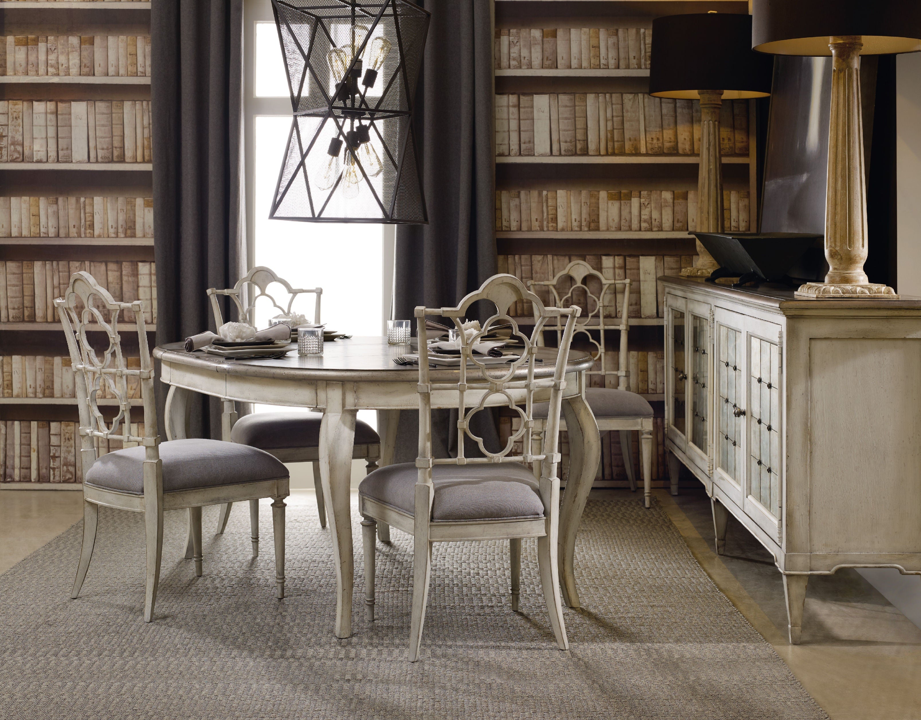 Hooker Furniture Living Room Melange Four-Door Credenza