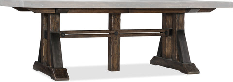Hooker Furniture Casual Dining Roslyn County Trestle Dining Table w/2 21in leaves