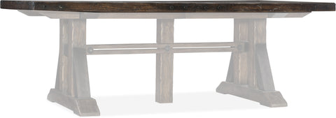 Hooker Furniture Casual Dining Roslyn County Trestle Dining Table w/2 21in leaves